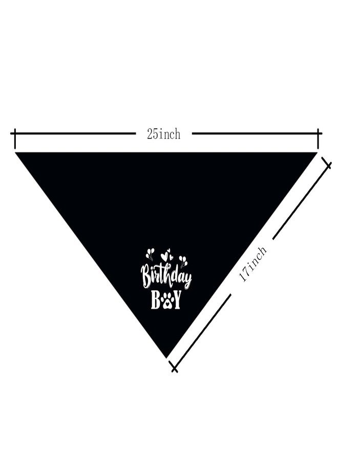 ZPPRJF Birthday Boy Dog Triangle Scarf, Black, Fun Cute Triangle Dog Scarf Accessory for Small, Medium & Large Dogs (D29) - Image 4